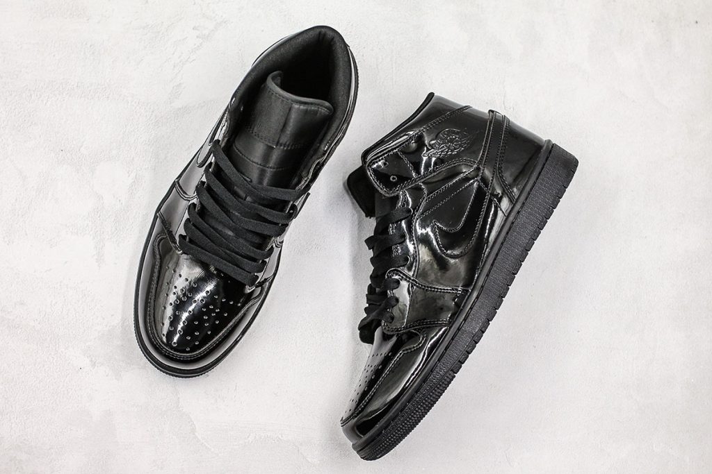 Air Jordan 1 Mid Patent Leather ’Triple Black’ – The Sole Line
