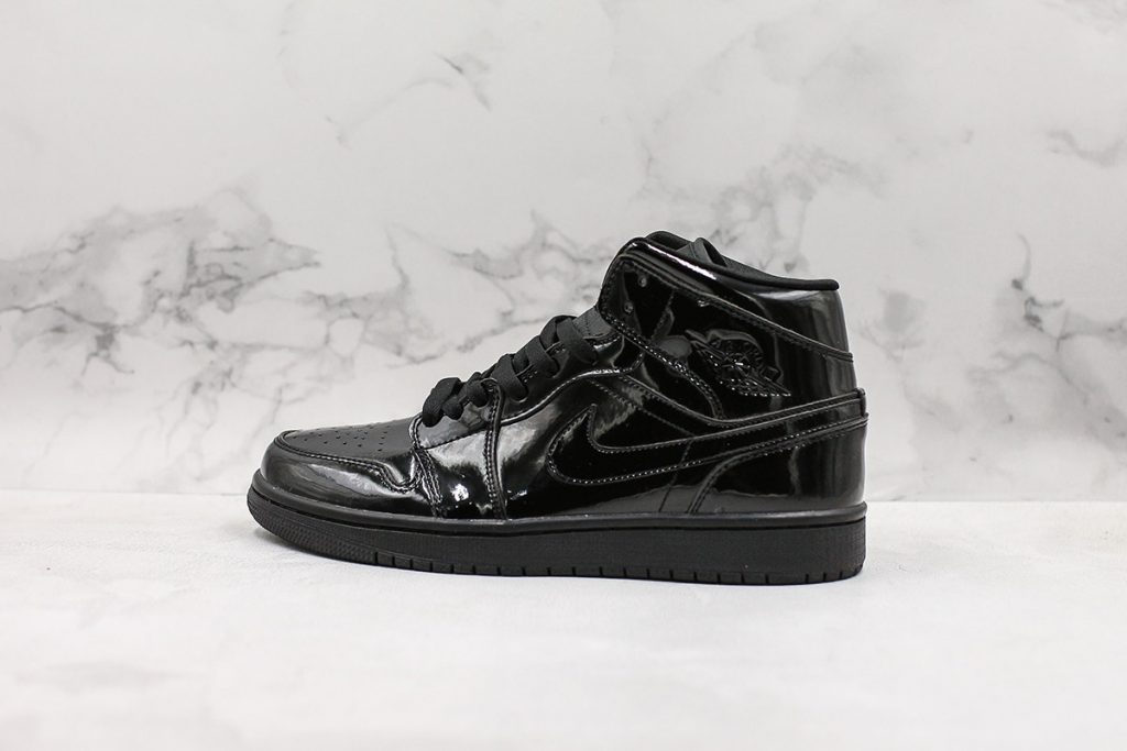 patent leather black jordans