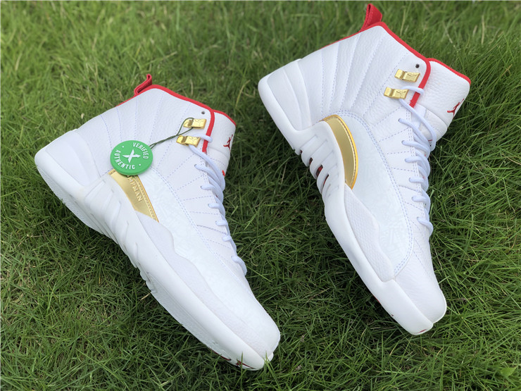 air jordan 12 retro white university red metallic gold