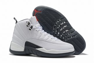 white and gray jordan 12