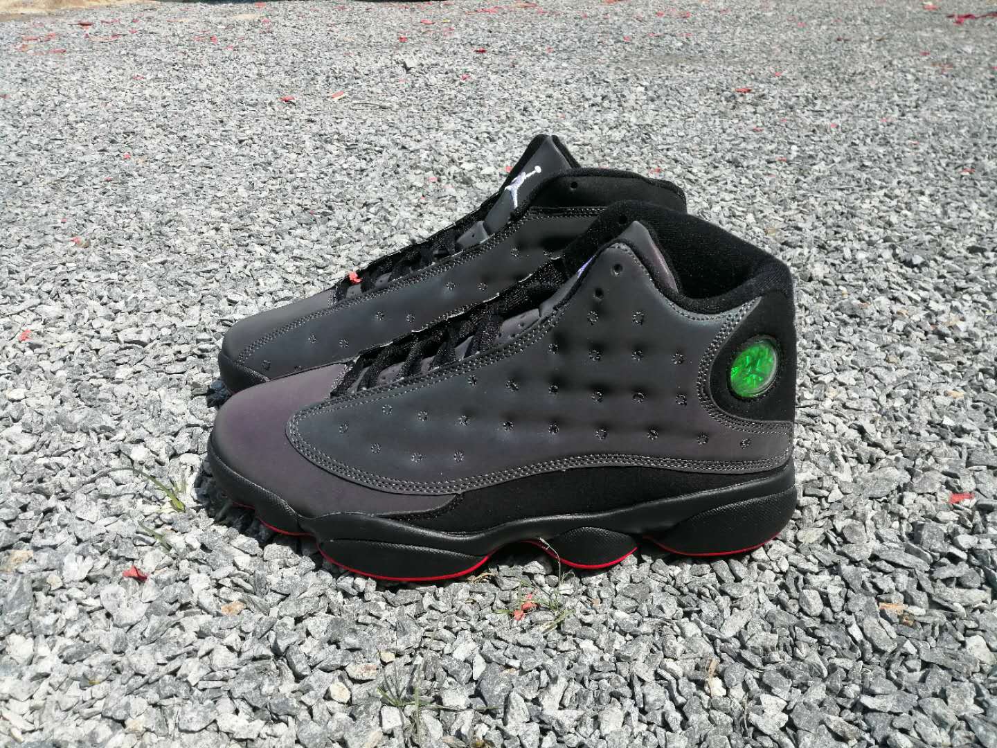 jordan 13 reflective black