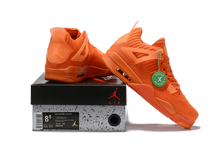 air jordan 4 flyknit orange