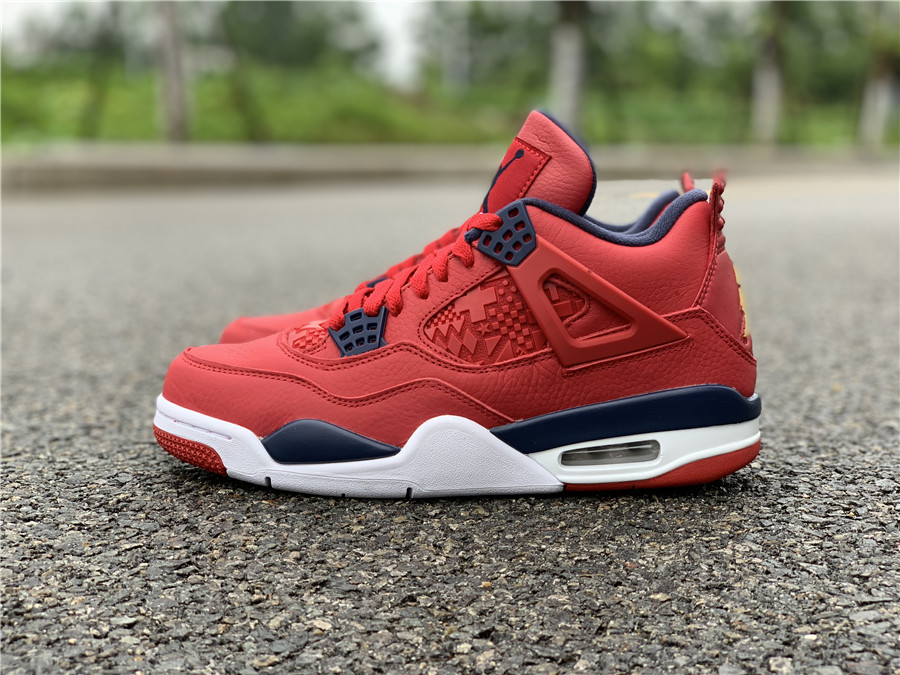 Air Jordan 4 SE “FIBA” Gym Red/White-Metallic Gold-Obsidian For Sale – The Sole Line