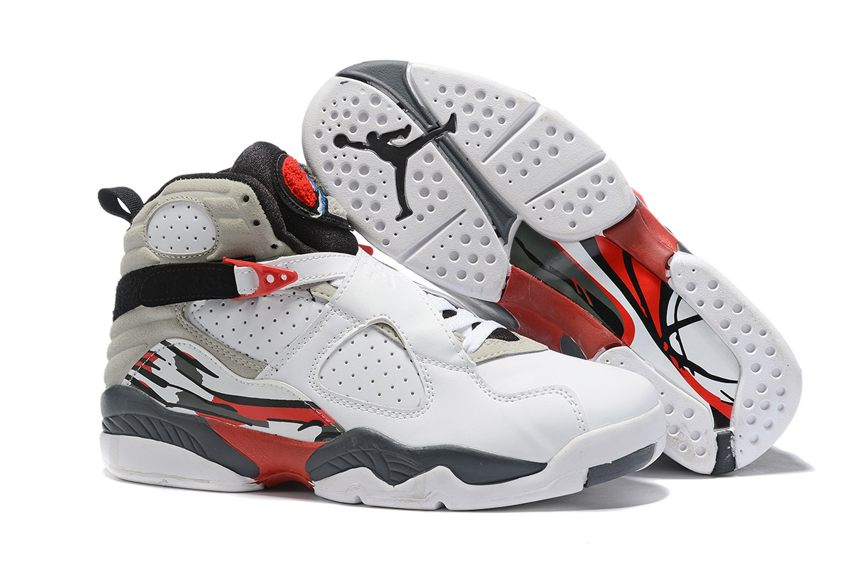 jordan 8 red black white