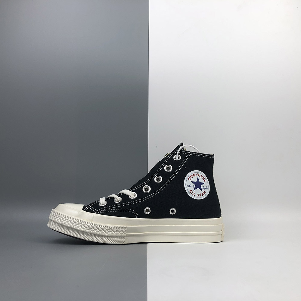 converse comme de garcon black