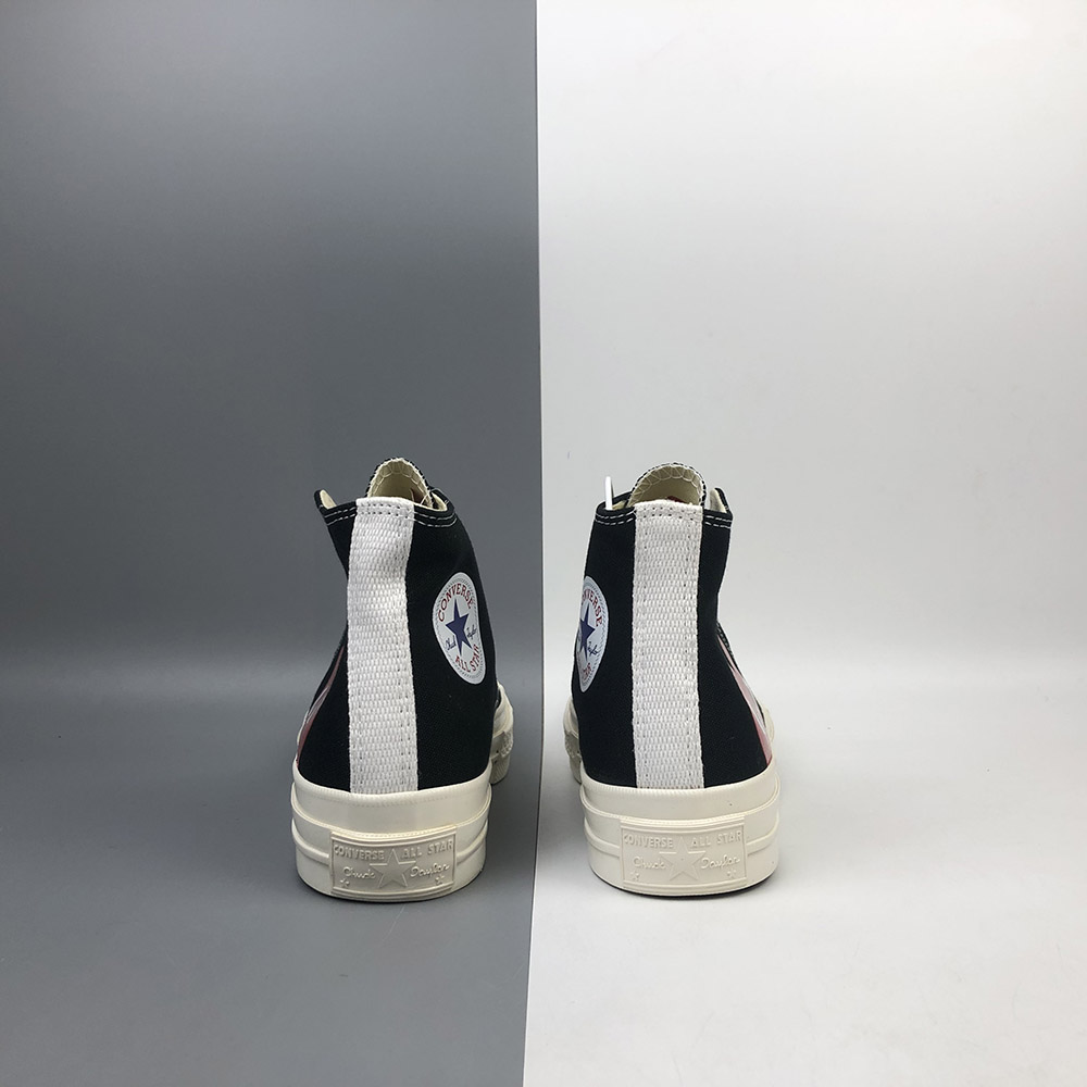 Converse All Star 70s Hi Comme Des Garcons Play Black White Red The Sole Line