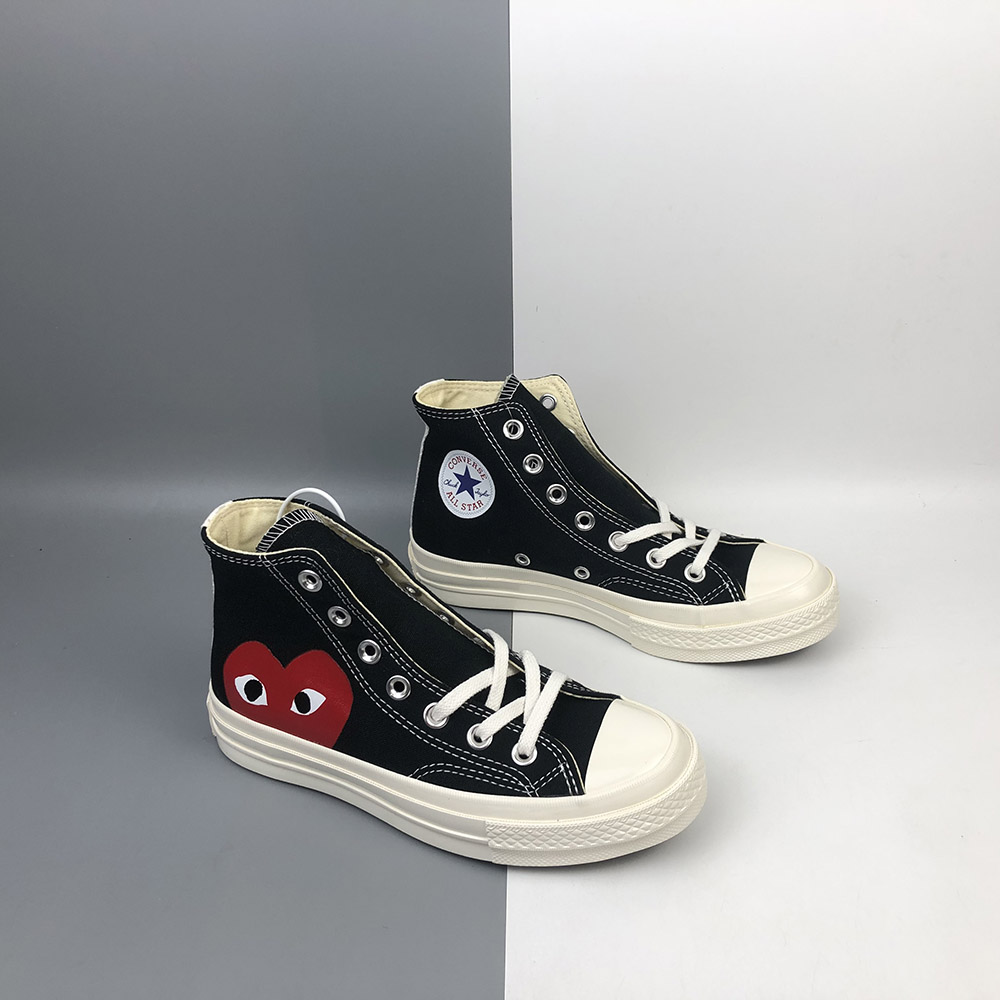 black converse high top comme des garcons