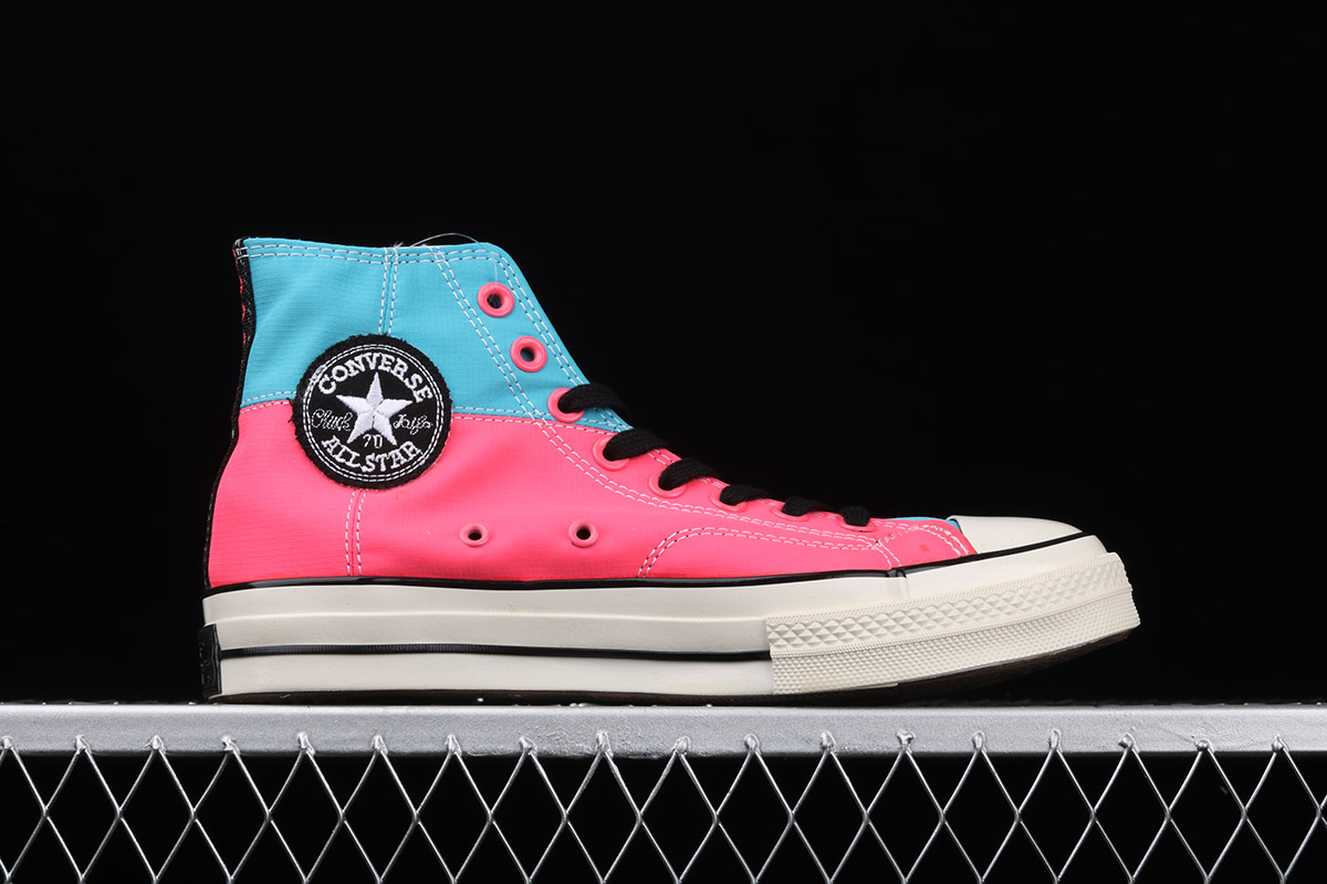 pink and blue converse