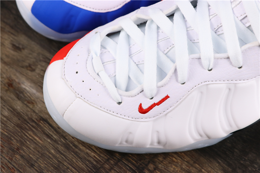 white blue and red foamposites