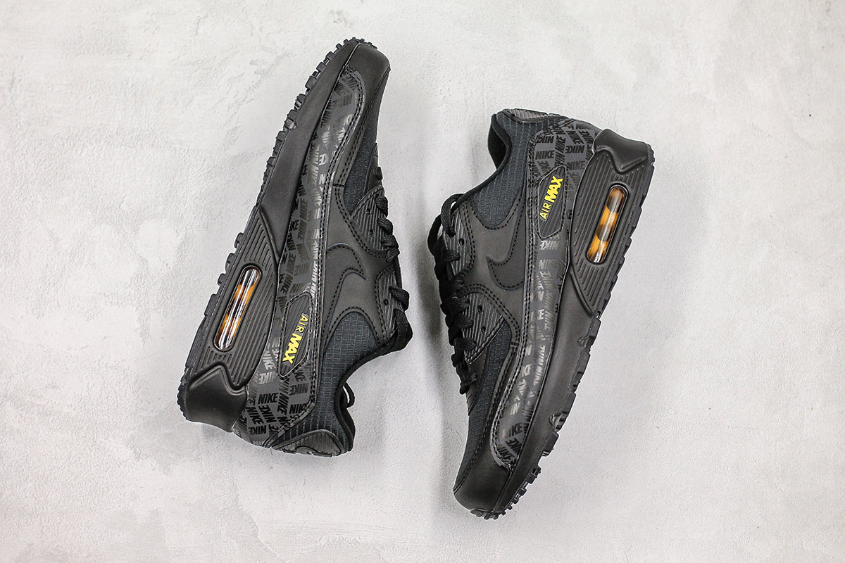 nike air max 90 black and yellow