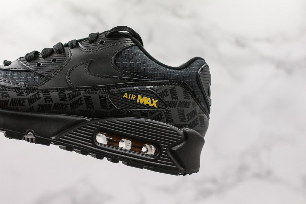 mens nike air max 90 black and yellow