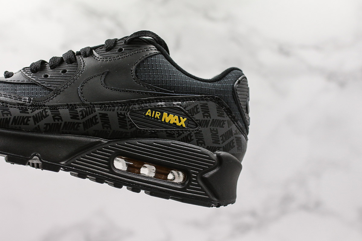 black and yellow nike air max