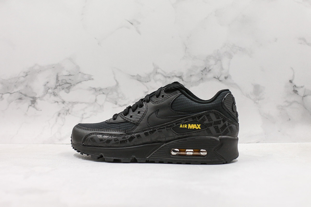 Nike Air Max 90 Black Yellow For Sale 