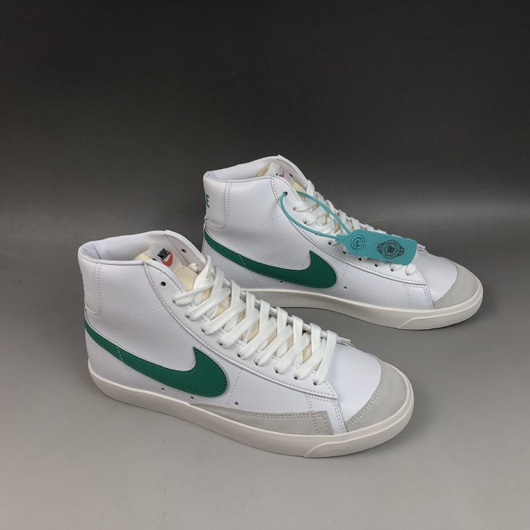 nike blazer mid 77 lucid green on feet