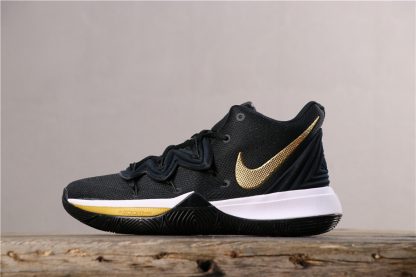 kyrie 5 gold and black