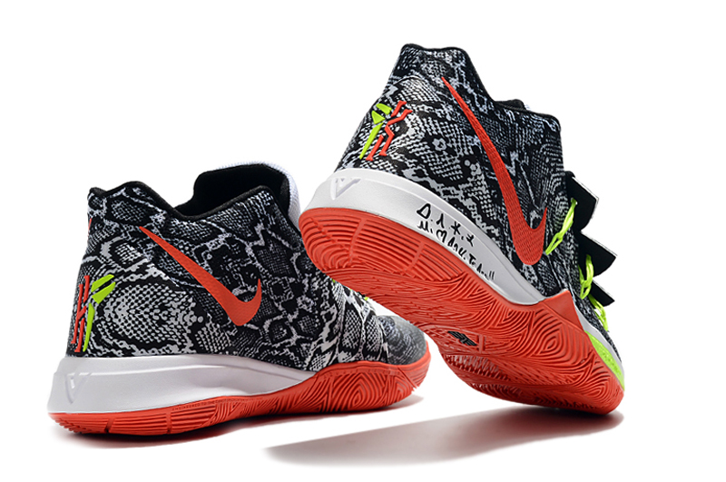 black orange basketball shoes