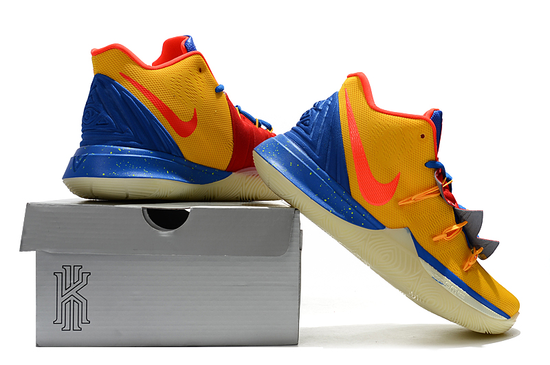 kyrie 5 blue and red