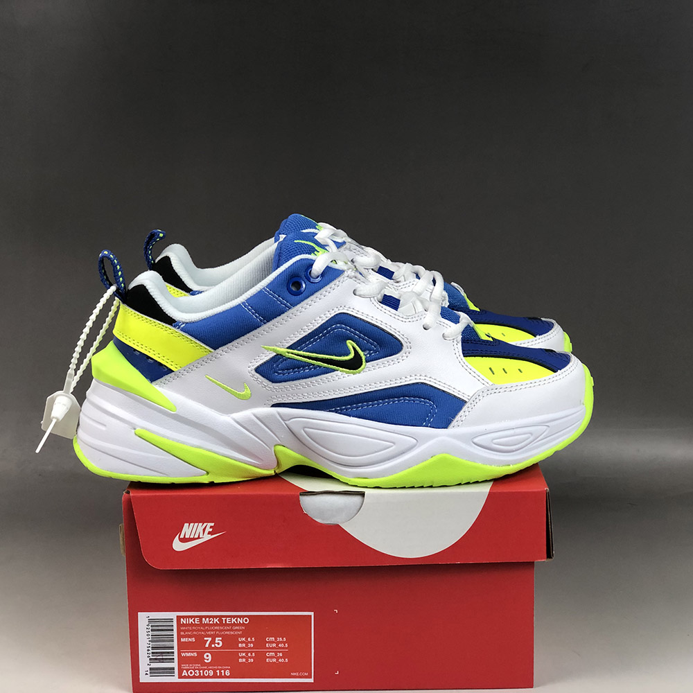 nike m2k tekno white blue