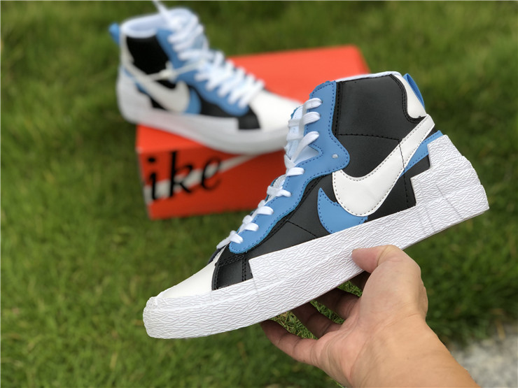 Sacai x Nike Blazer Mid Black/University Blue-Sail-White For Sale – The Sole Line