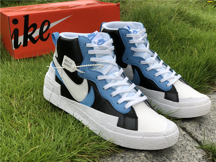 Sacai x Nike Blazer Mid Black/University Blue-Sail-White For Sale – The Sole Line