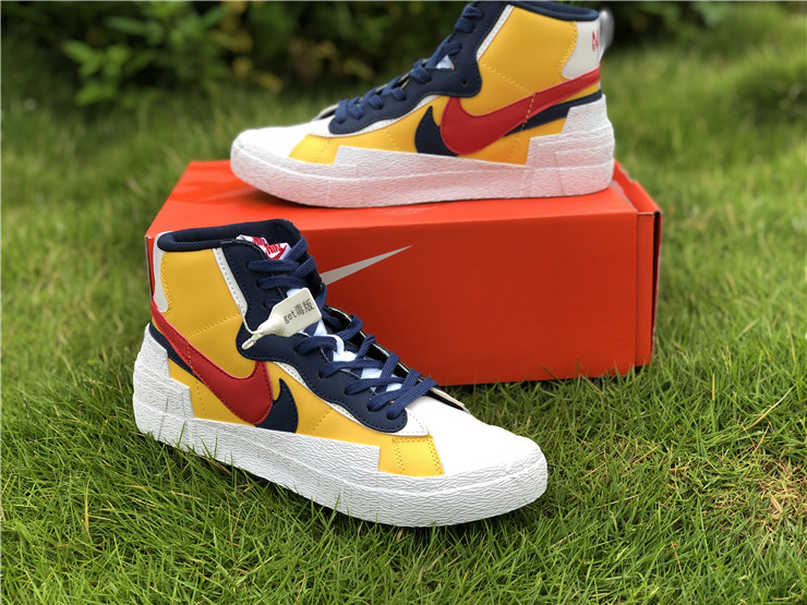 sacai blazer mid maize navy