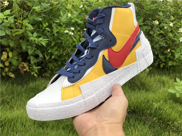 sacai blazer mid maize navy