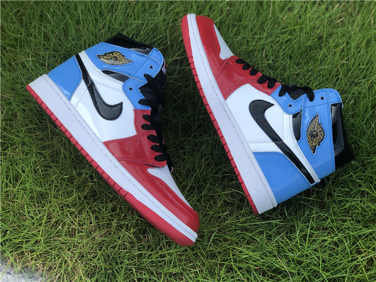 red and blue jordan 1 fearless