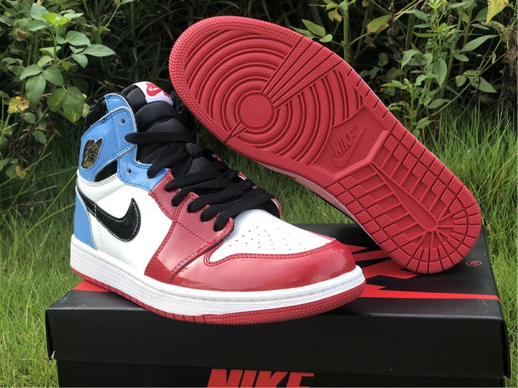 air jordan 1 high blue and red