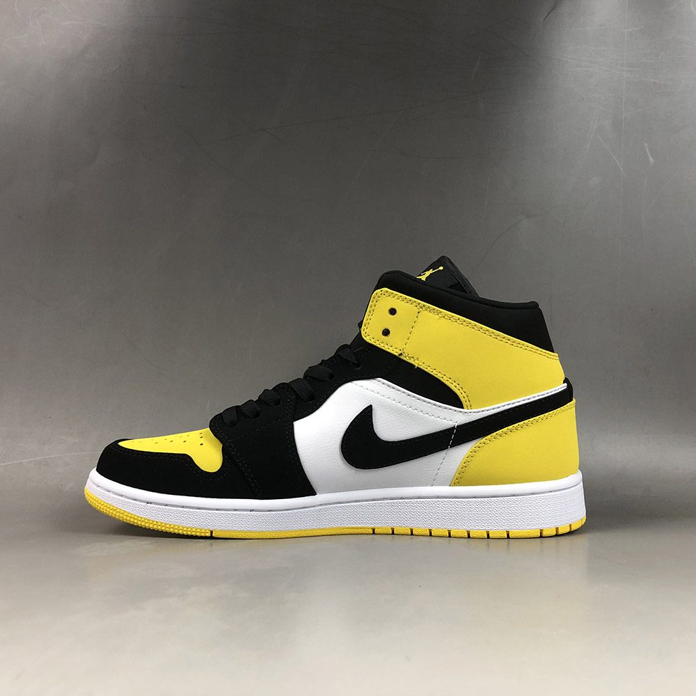 jordan 1 black white yellow