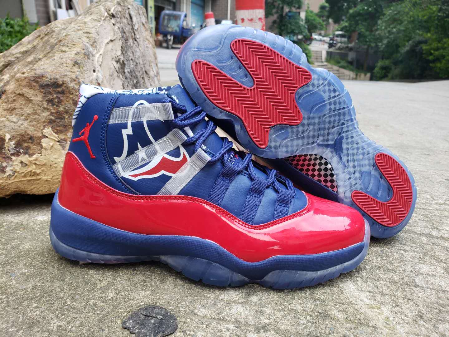 jordan 11 red white blue