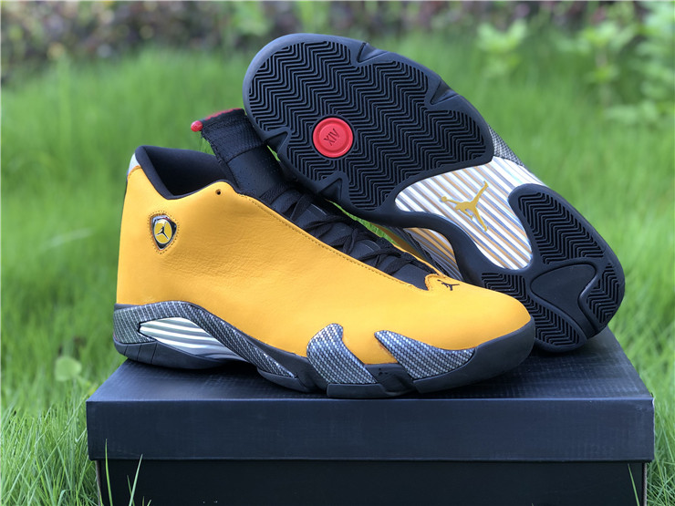 Air Jordan 14 SE “Reverse Ferrari” University Gold/Black-Red For Sale – The Sole Line