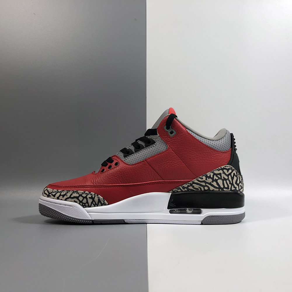 jordan 3 red grey