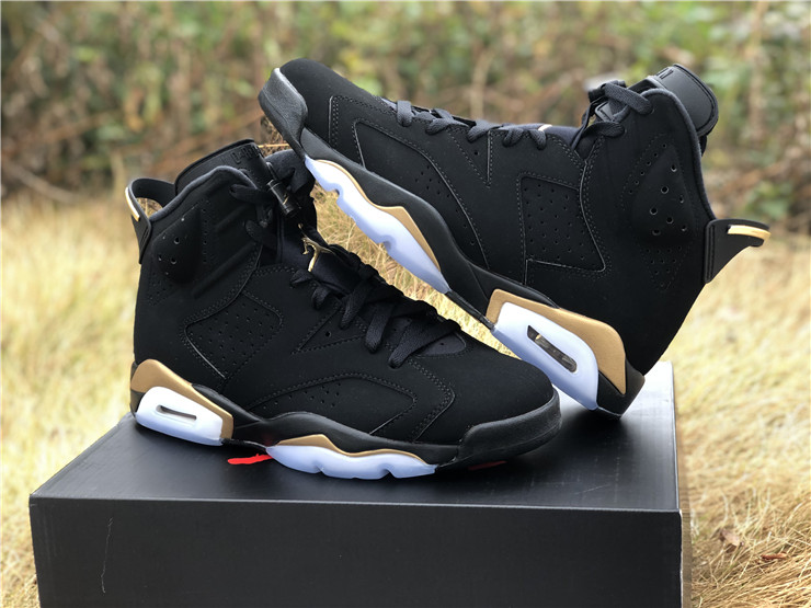 air jordan 6 gold and black