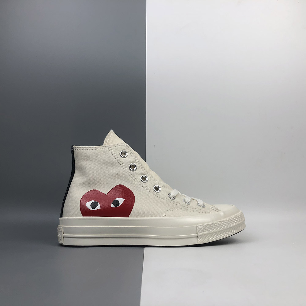 comme de garcon white shoes