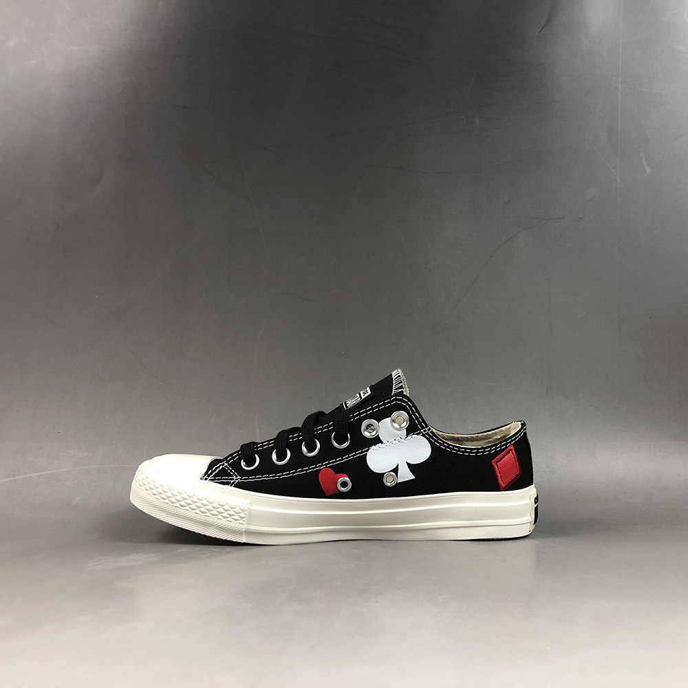 Converse All Star Queen of Hearts Low-Top Black/Enamel Red/Egret – The Sole  Line