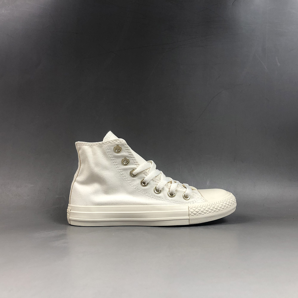 white and gold high top converse