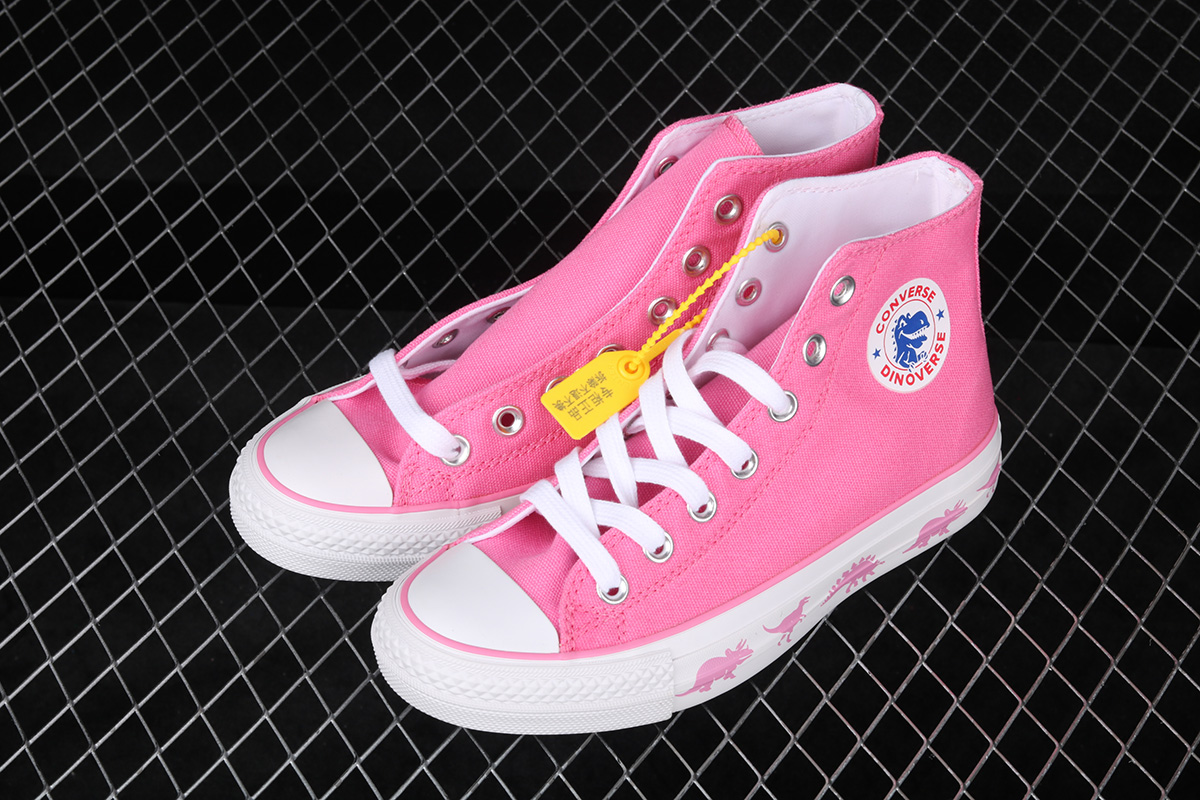 pink dino converse