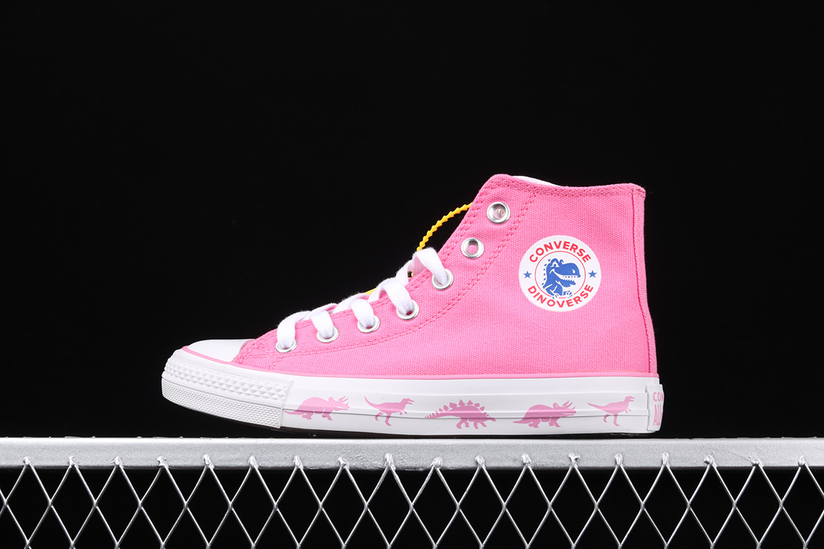 pink and white converse