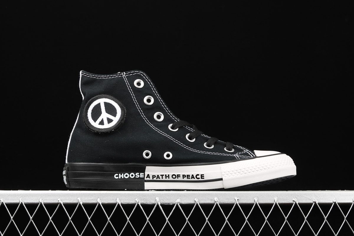 Converse Chuck Taylor All Star High “Seek Peace” Black For Sale – The Sole  Line