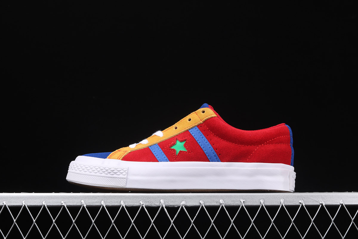 converse one star white red