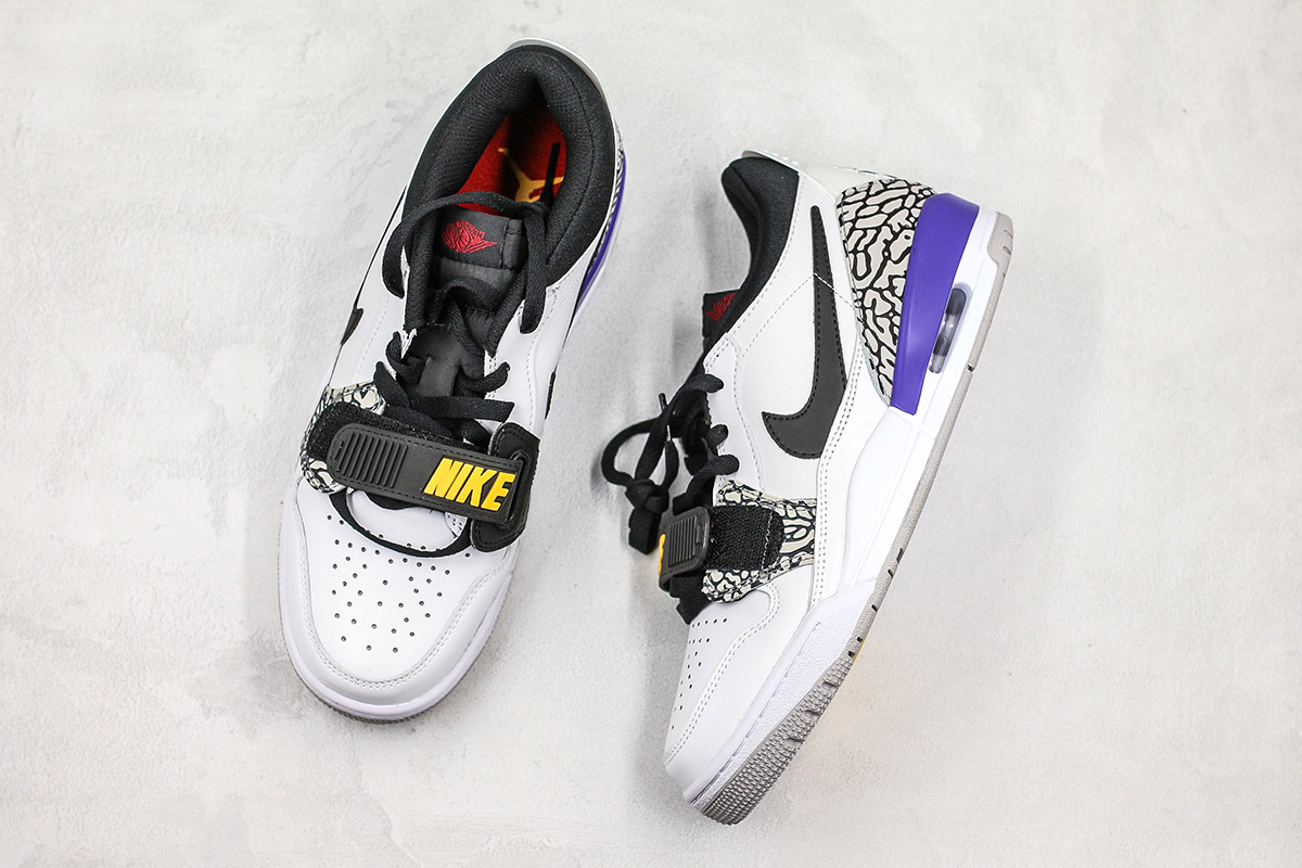 Jordan Legacy 312 Low “Lakers” White Black Purple For Sale – The Sole Line