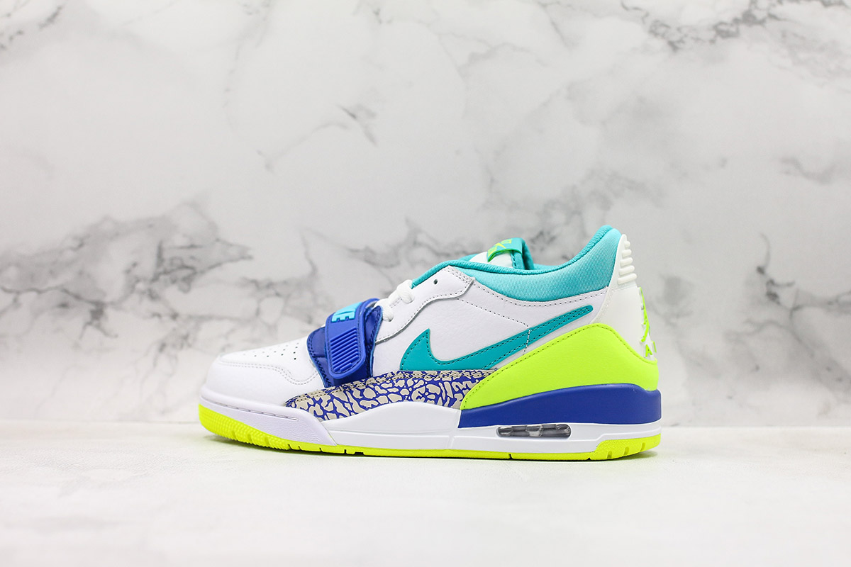 teal purple white jordans