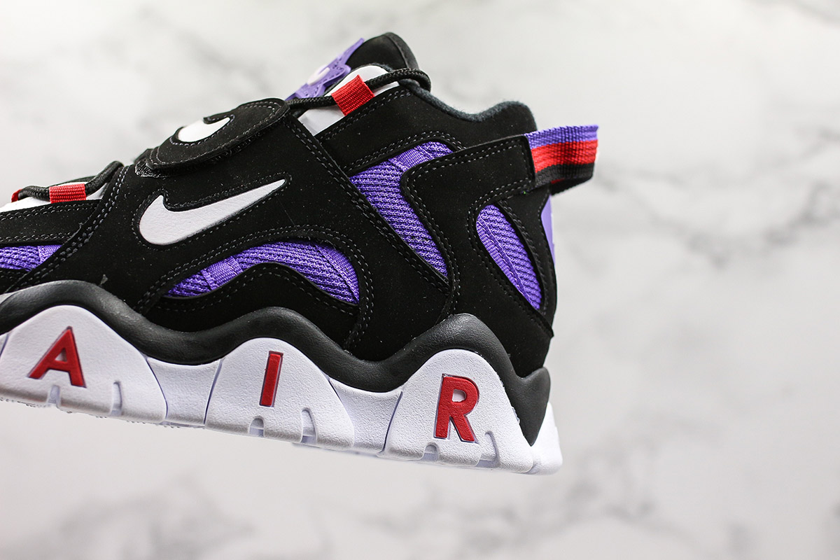 nike air barrage mid red black