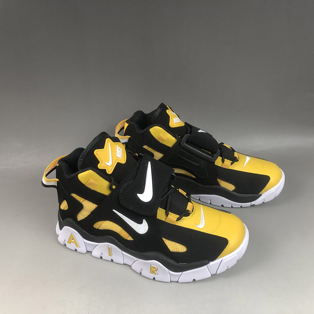 yellow white and black nikes