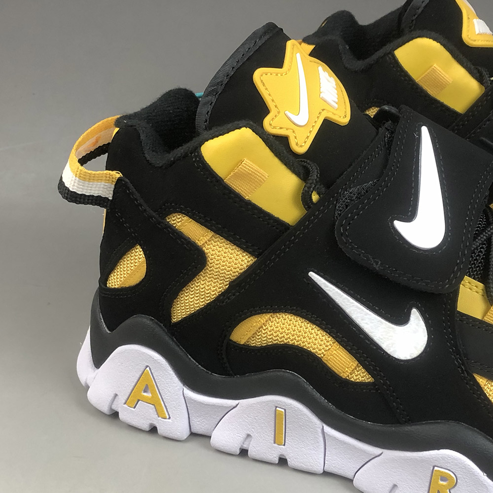 nike air barrage mid black and yellow