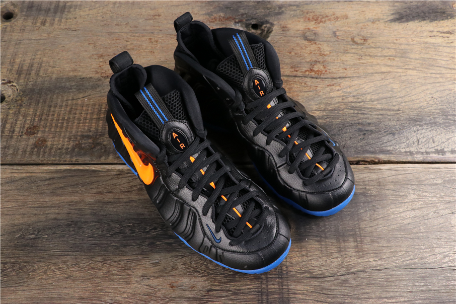 black blue and orange foamposites