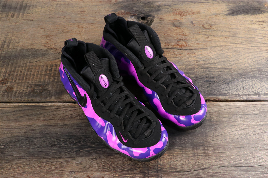 purple camo nike foamposite