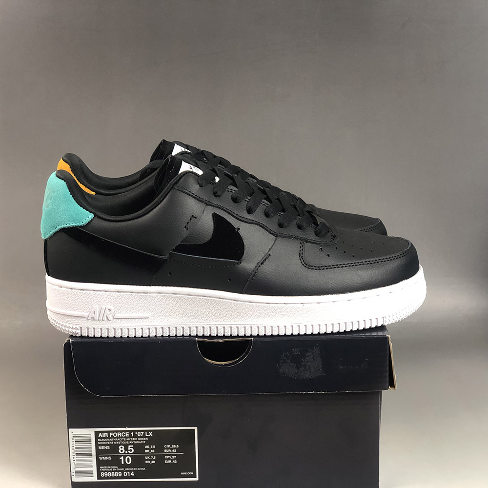 air force 1 lx inside out black