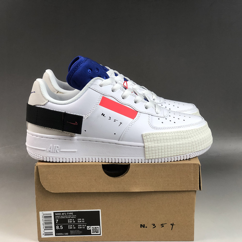 Nike Air Force 1 Low Type Summit White/Red Orbit-Black For Sale – The Sole Line