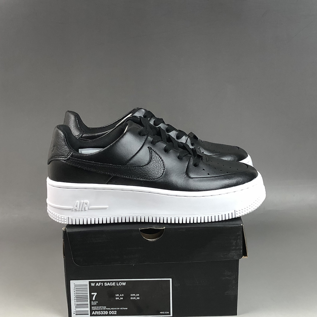 nike black air force 1 sage low